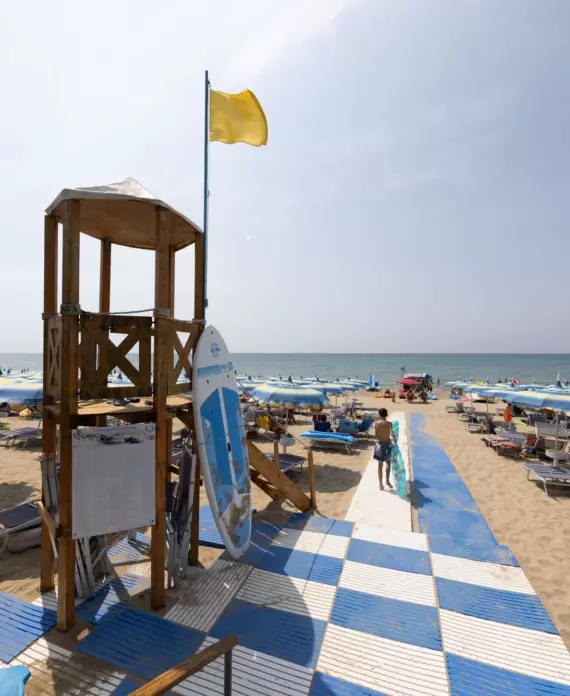 Vista del lido L'Oasi Sperlonga