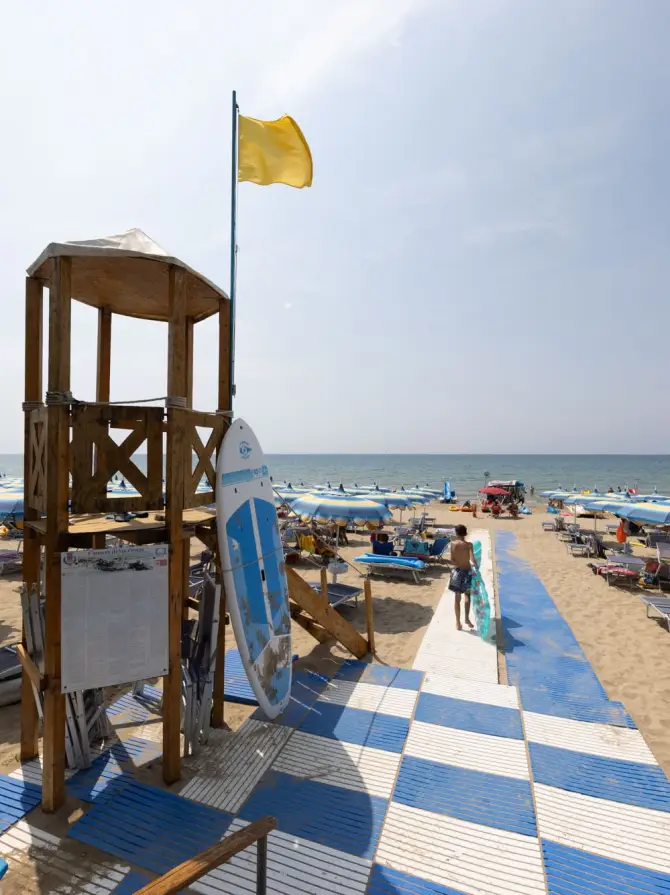 Vista del lido L'Oasi Sperlonga